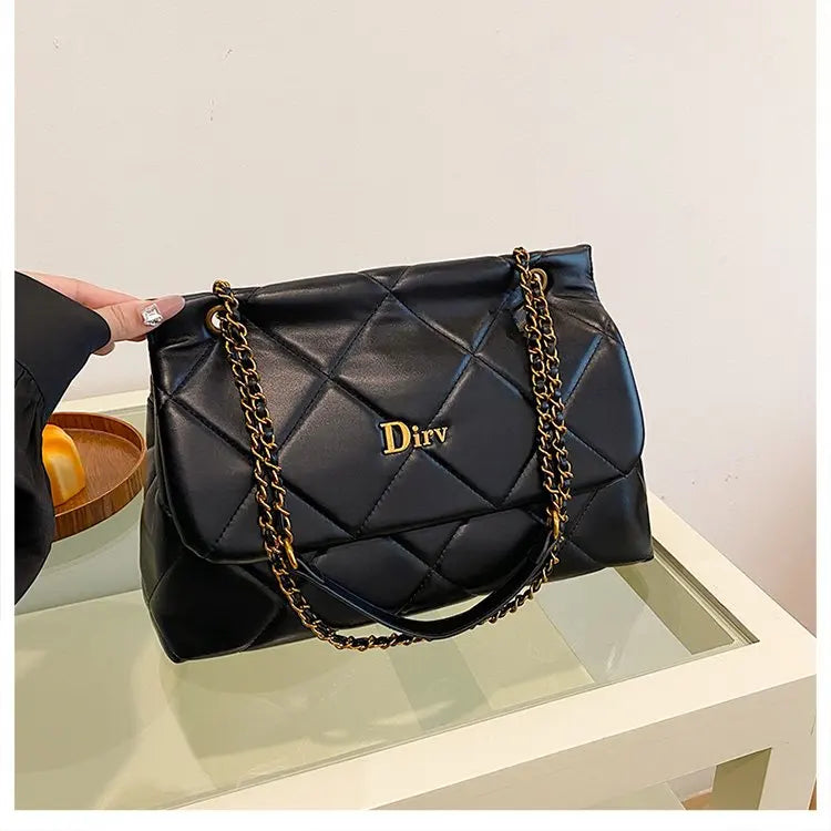 Square Vintage Leather Crossbody Bag Women Handbag Designer Shoulder Tote Purse Classic Diaper Bag