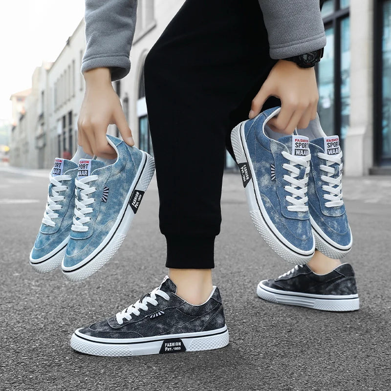 Men's canvas shoes large size fashion casual sports shoes men's platform light breathable men's outdoor running shoes