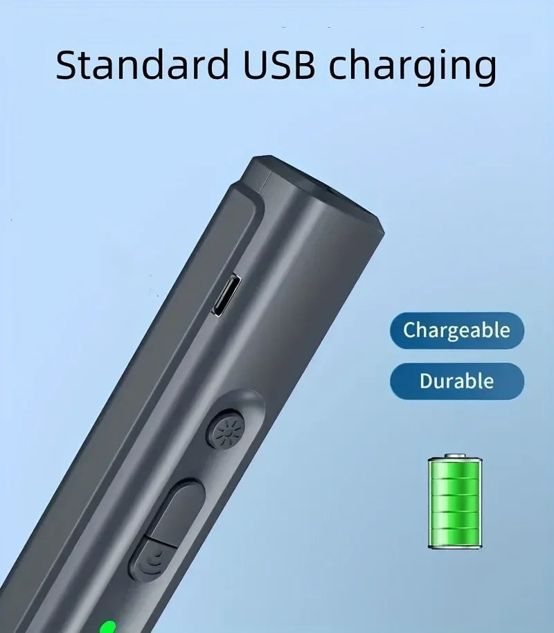 Ultrasonic Dog Repeller Anti Barking Device USB Rechargeable Portable Dog Trainer with LED Light and Lanyard