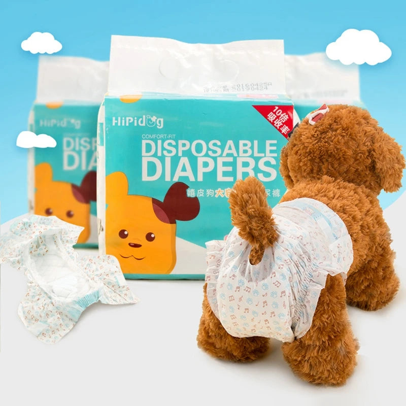 Super Absorption Female Dog Diaper Pet Menstrual Physiological Pants Leakproof Nappies Pants Breathable Puppy Short Dog Supplies
