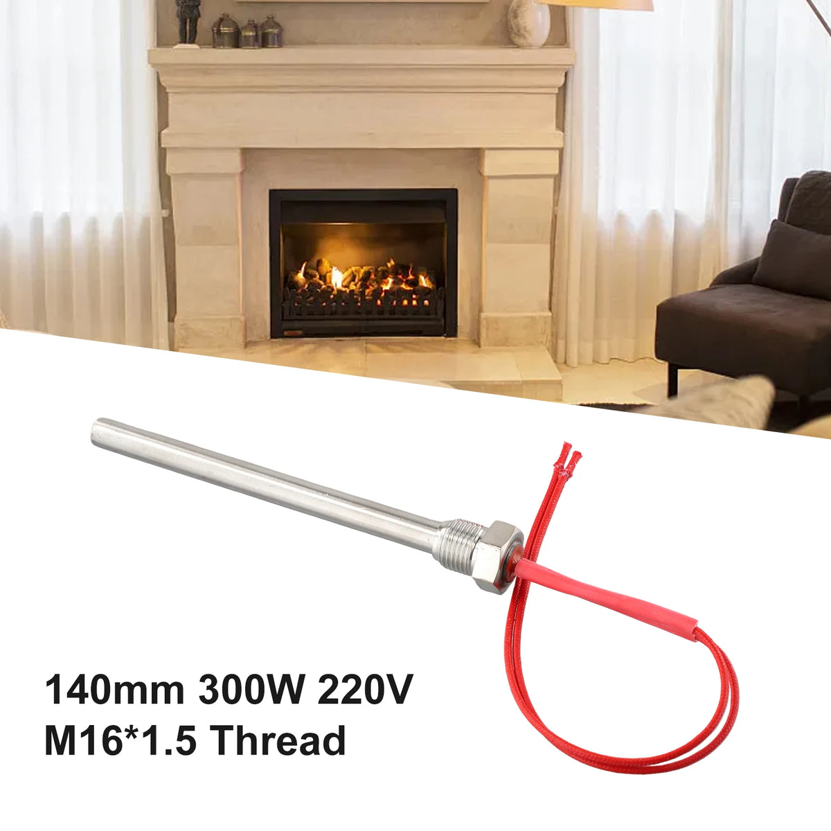 220V Igniter Hot Rod Lgniter Hot Rod Wood Pellet Heating Tube Fireplace Grill Stove Part 300W / 350W Fireplace Parts Replacement