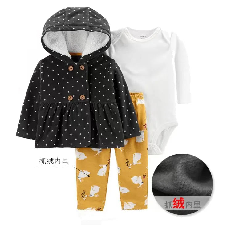 3-piece Suit Summer Baby Clothes Sets Baby Short Sleeve Shorts Cover Clothes Cute Girls Bebe Children Cotton 100% Clothing 6-24M
