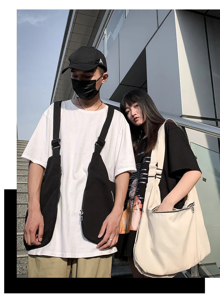 Multifunctional Cargo Vest Chest Bag Men Women Street Hip Hop Backpack Multi-purpose Wearable Crossbody Bags