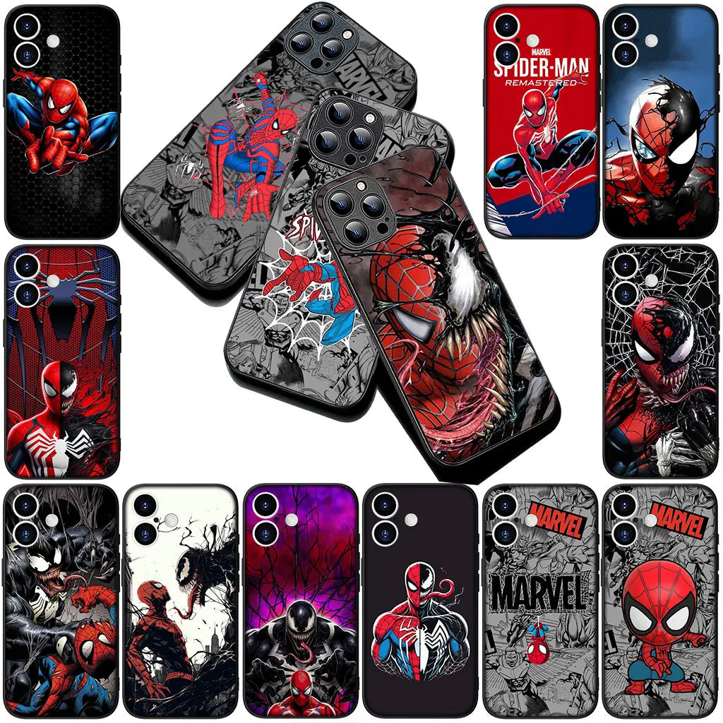 Cover Venom Spider Man Marvel Spiderman Phone Case for OPPO A18 A16 A80 A40 A17 A15 A38 A78 A79 A54 A57 A58 A60 4G 5G Casing
