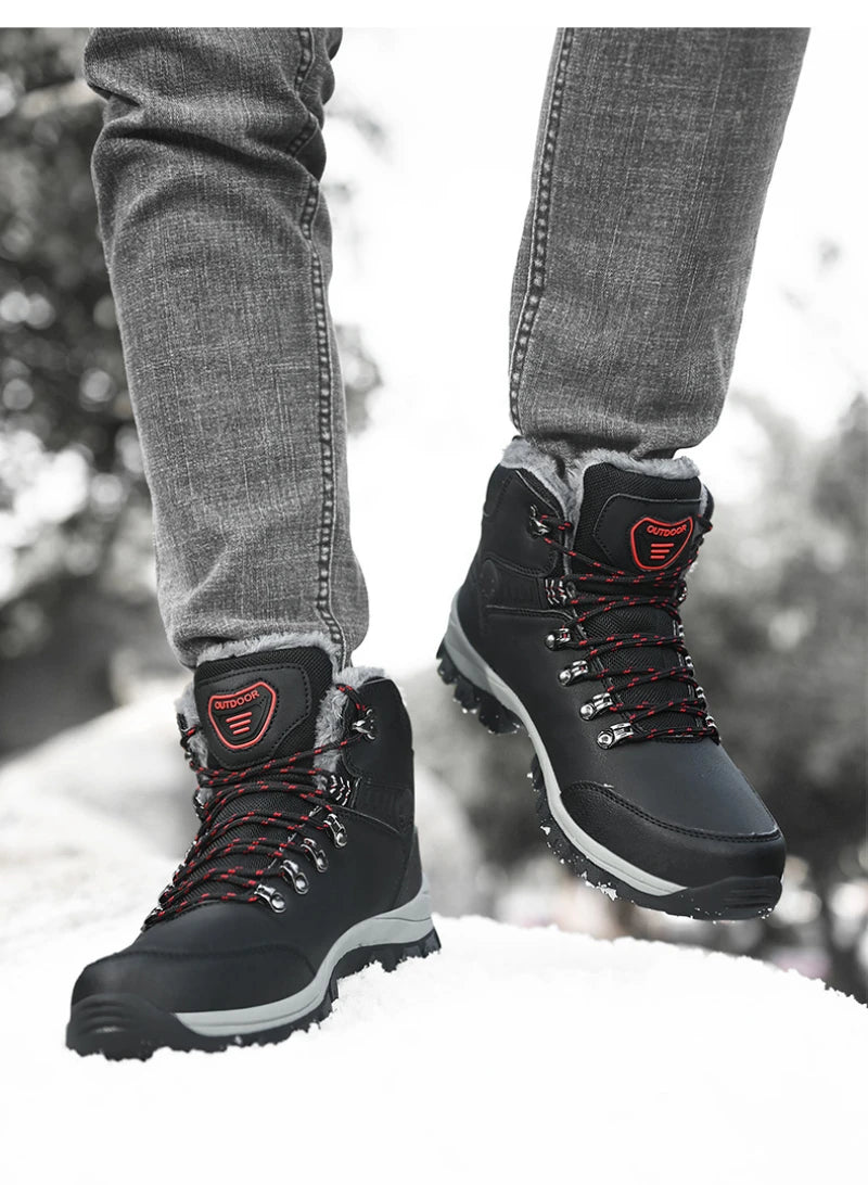 Winter Large Size Plus Velvet Thickened Warm Snow Boots Outdoor Men's High-Top Northeast Cotton Boots Comfortable And Casual