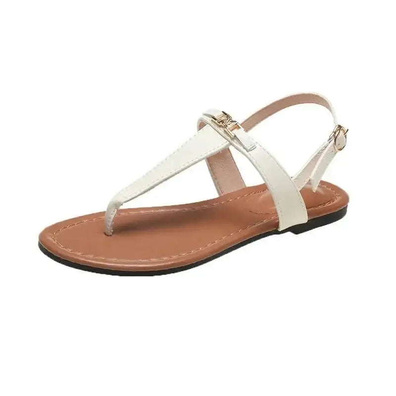 2025 Women's Shoes Fashion Daily Sandals Women Buckle Strap Flat With Outdoor Open Toe Female Shoe