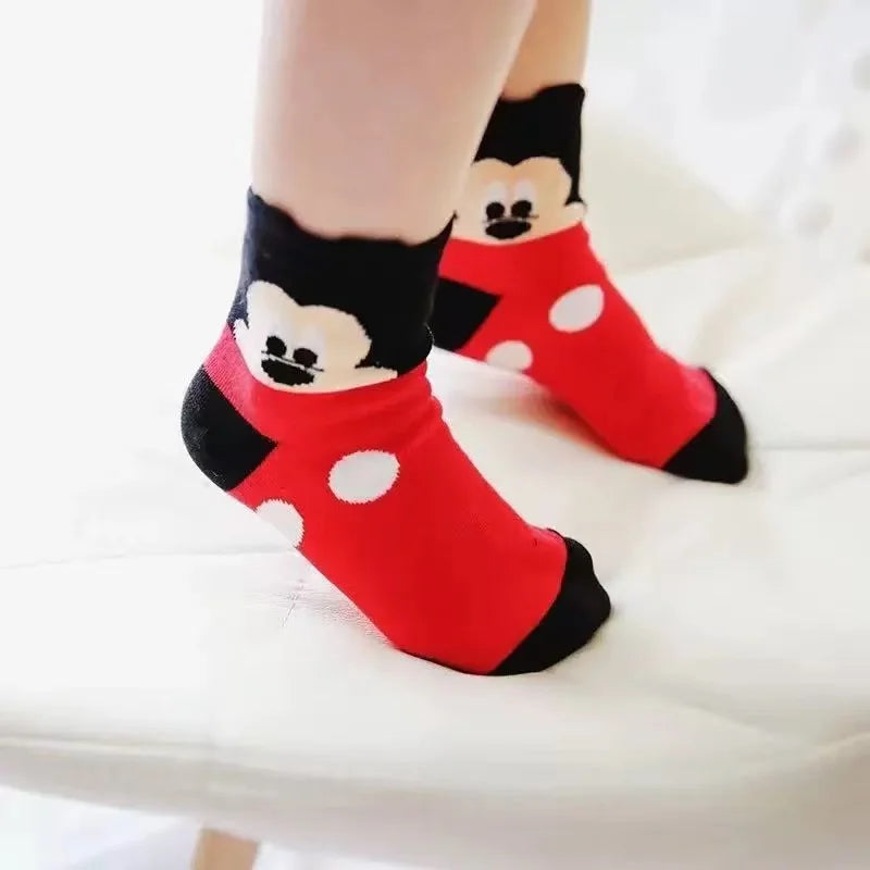 Summer Rompers Baby Boys Girls Newborn Romper Hat Short Sock 3 PCS Set Cartoon Minnie Mickey Infant Clothes Bebe Cotton Jumpsuit