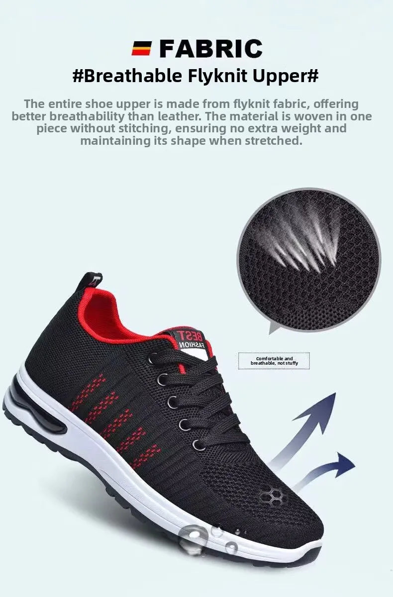 Men's Sport Shoes New Lightweight Comfortable Fashionable Casual Running Shoes Suitable for Youth Thick Bottom Running Style