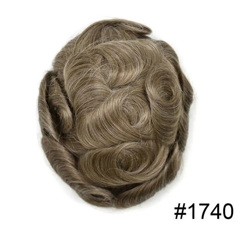 100% Density Full Lace Male Hair Prosthesis Swiss Thin Lace Men's Wig Natural Hairline Human Hair Man Hair System Wigs For Men