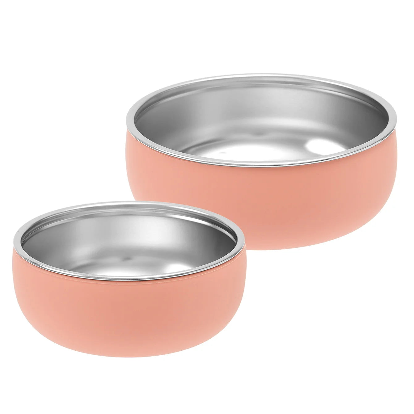 2PCS Baby Feeding Set Stainless Steel Silicone Detachable Bowl Heat Resistant Food Dishes Plate BPA Free Children's Tableware