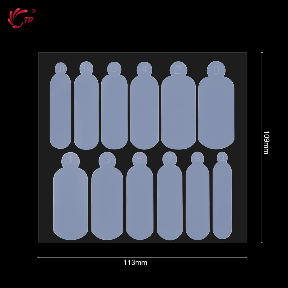TP 24pcs French Dual Form Nail Silicone Pad for Nail Gel Polish Reusable Soft Top Mold Duet System Nail Forms Stickers Nail Tool