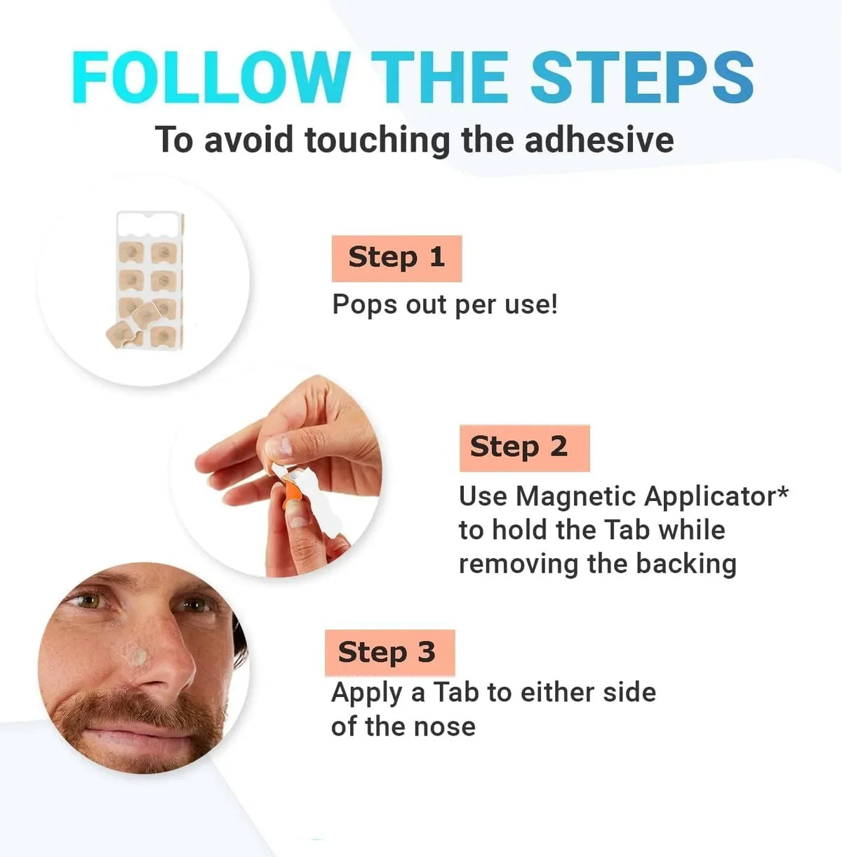 Sweat Resistant Universal Adhesive Refill Nasal Patches Extra Strength Snore Relief Breathing Strips Replacement for Sleep Men Women Adults