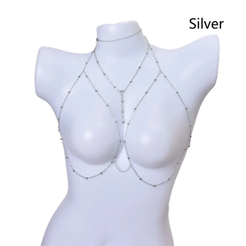 1pcs Jewelry Bust Chain Bikini Belly Chain Female Waist Chain Beach Body Chain Choker Necklace Jewelry For Women