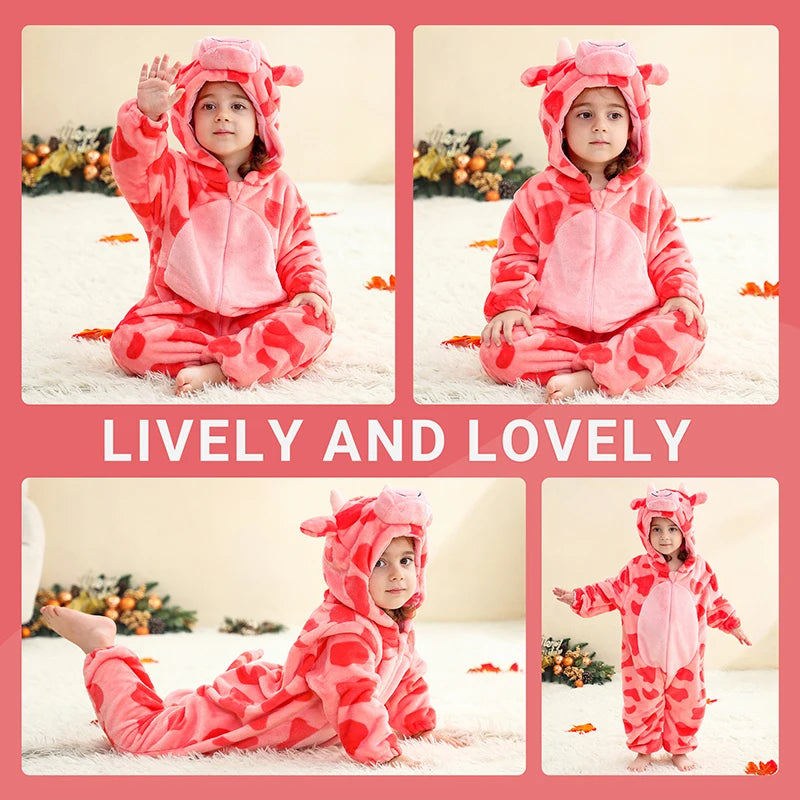 MICHLEY Halloween Lion Baby Rompers Clothes Hooded Flannel Cosplay Toddler Infant Pajamas Bodysuit Jumpsuit Costume For Kids Boy