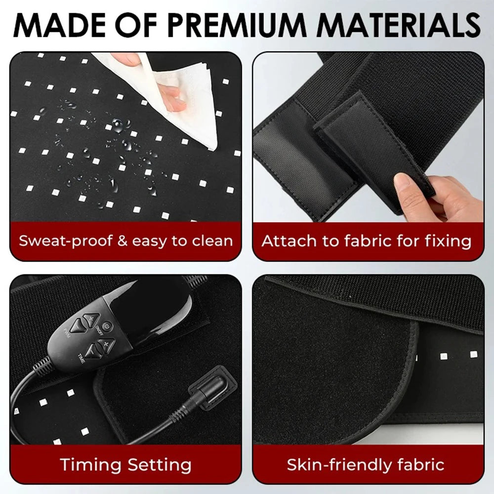 210 LEDs Red Infrared Light Therapy Pad Beauty Devices For Face,Body Back Knee Hands Feet Relief Portable 660nm 850nm Heat Pad