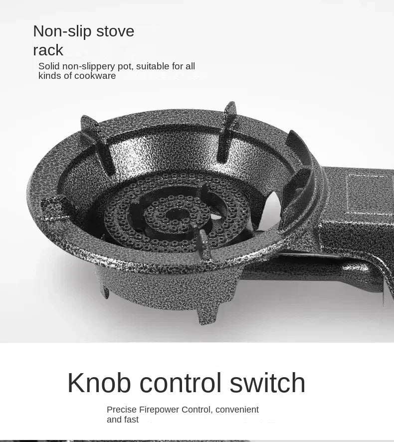 Powerful Gas Stove for Home and Commercial Cooking - Compatible with Natural Gas and LPG AD