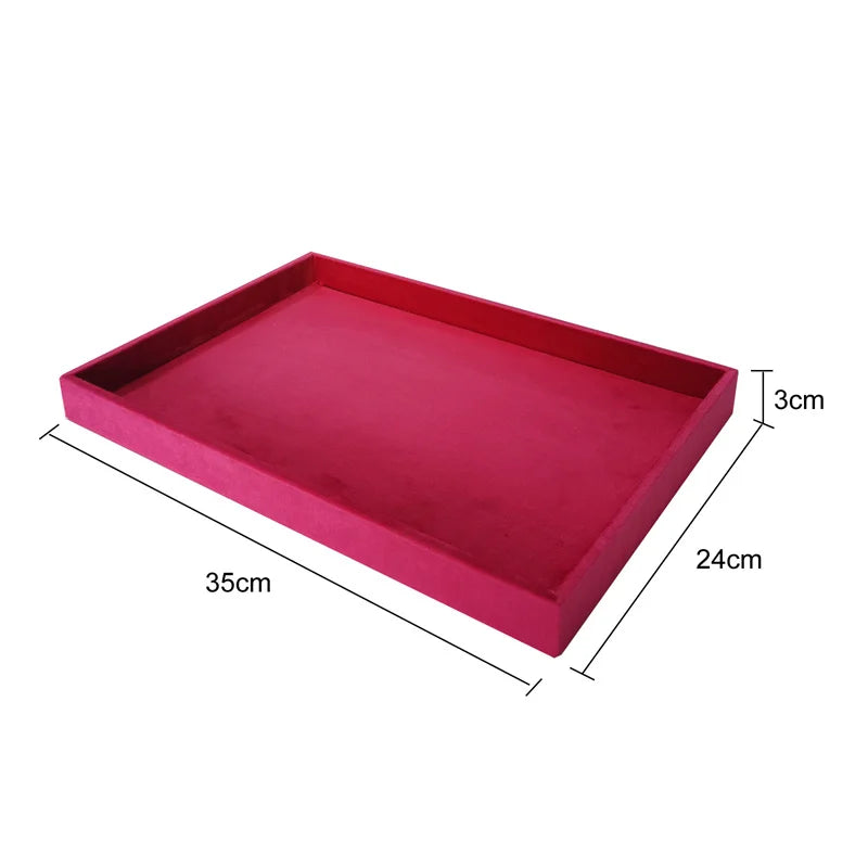 Large capacity jewelry display tray 35*24cm ring earring necklace storage holder Personal jewelry collection decoration tray