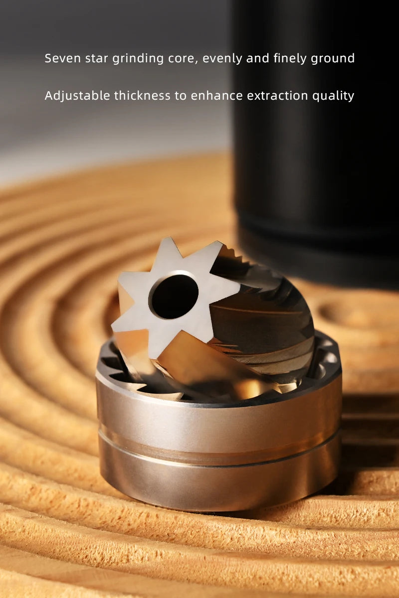 New Black Aluminum Electric Automatic Burr Mill Grinder Adjustable Stainless Steel Blades Coffee Grinder