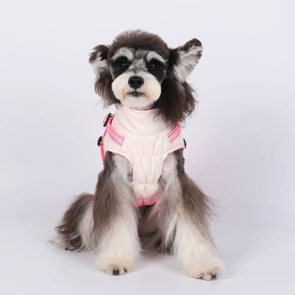 Waterproof Dog Jacket With Harness Winter Warm Pet Dog Clothes For Small Big Dogs Coat Chihuahua Clothing French Bulldog Outfits
