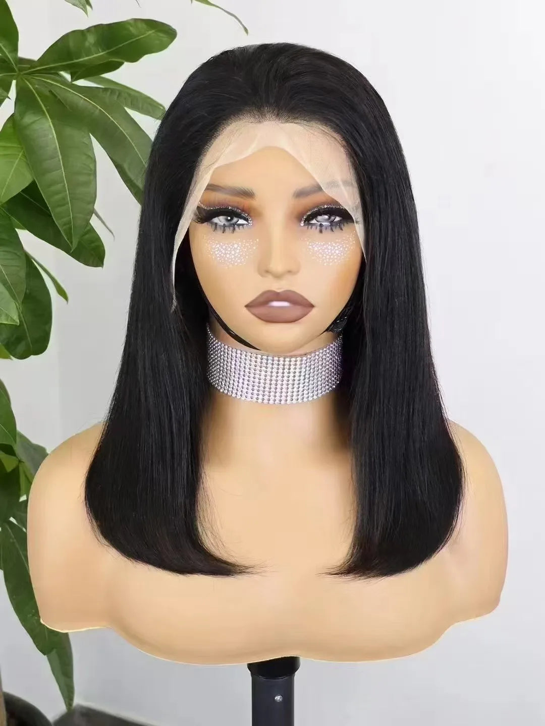 Straight Wigs 350% Density Thick Double Drawn 12A Human Hair 13x4 Lace Front Human Hair Wig for Black Women 10-16 Inches