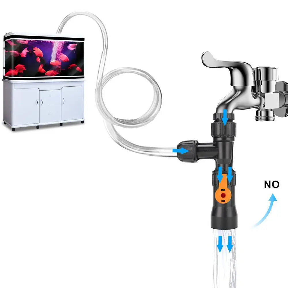 Faucet Aquarium Water Changer Fish Tank Cleaning Tools Siphon Universal Quick Pump Simple Aquarium Water Changing