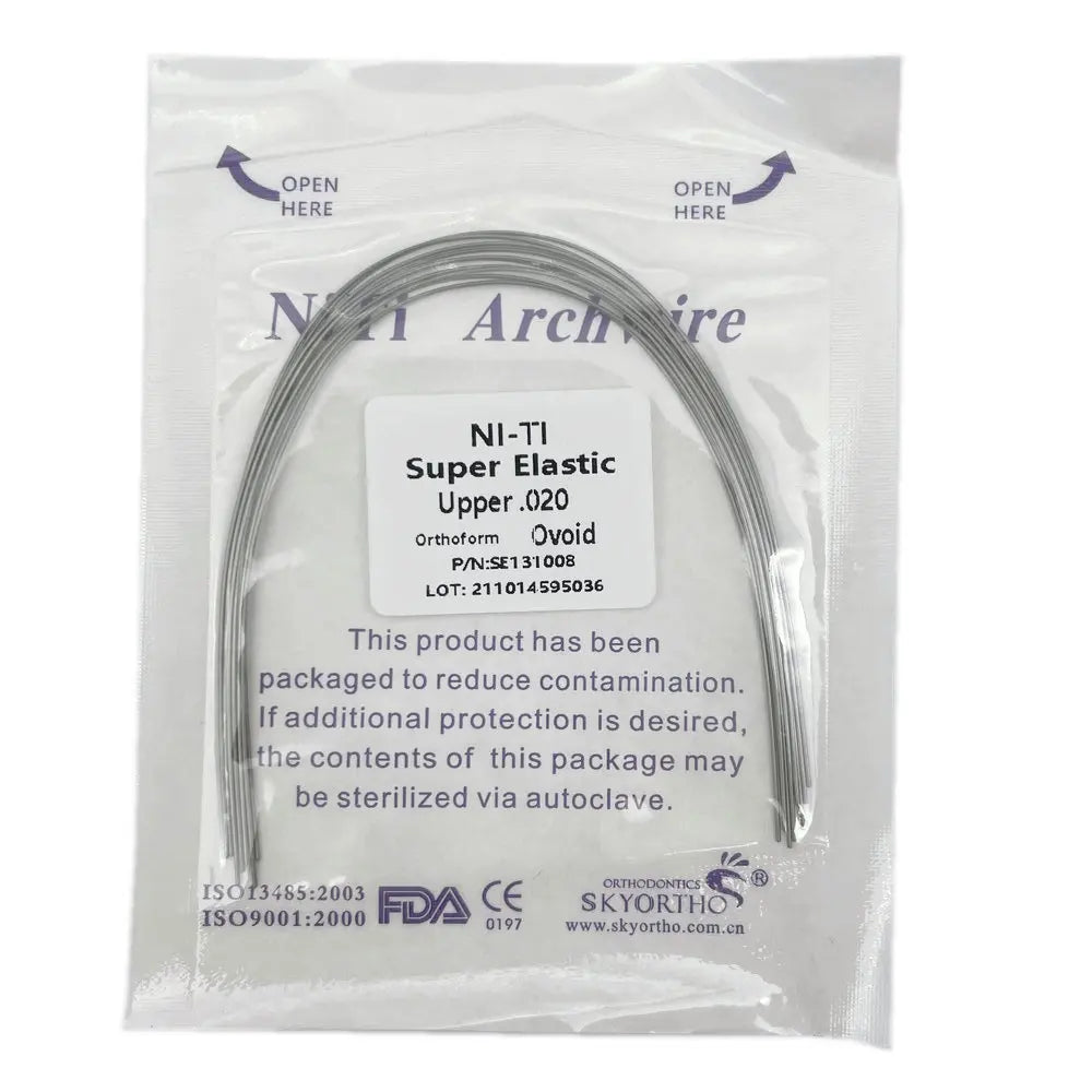 10pcs/pack Orthodontic Dental Super Elastic Oval Form Niti Round/Rectangular Arch Wires Dental Niti Arch Wire Dentist Product
