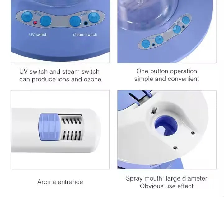 Professional Vaporizer Face Care Facial Thermal Water Steamer Nano Mist Sprayer Nebulizer Ozone Vapor Steam Fogger Beauty Tools