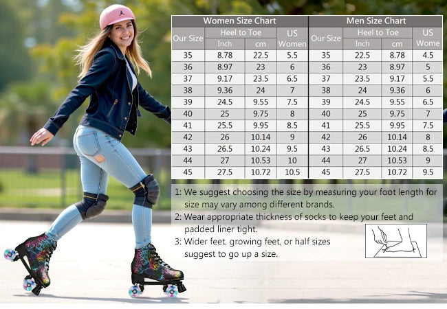 Flashing Quad Roller Skates Adult Flashing 4 Wheels Skates For Women Men Outdoor Sports Ice Skating Rink Quad Sneakers