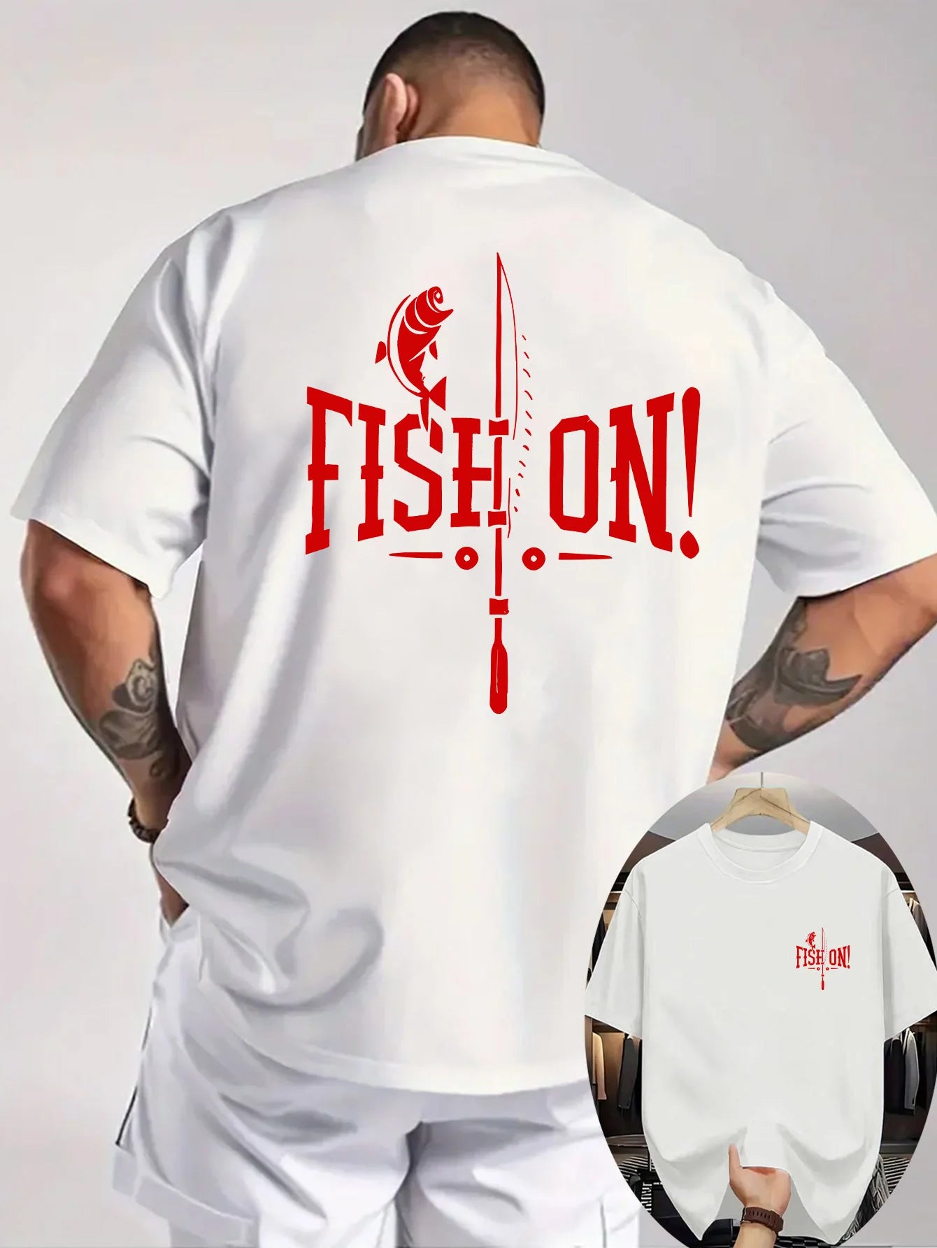 Summer 100% Pure Cotton Men's Fashionable Casual Rally Travel Motorcycle Print Loose Sports Round Neck Short Sleeved T-Shirt Top