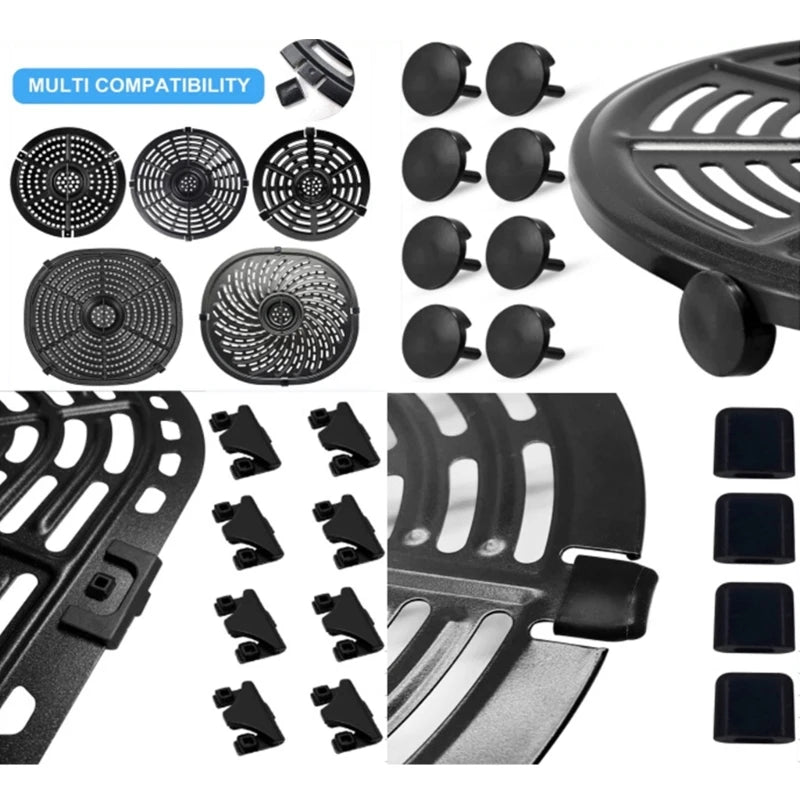 10PCS Air Fryer Rubber Feet Replacement Silicone Pieces Anti-scratch Protective Cover for Air Fryer Grill Pan Plate Dropshipping
