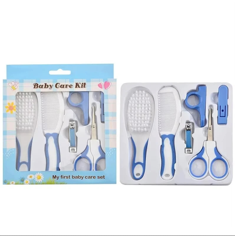 Baby Care Kit Kids Hair Nail Healthcare Thermometer Grooming Brush Kit Clipper Scissors Nail clipper Newborn Care Cleaning Set