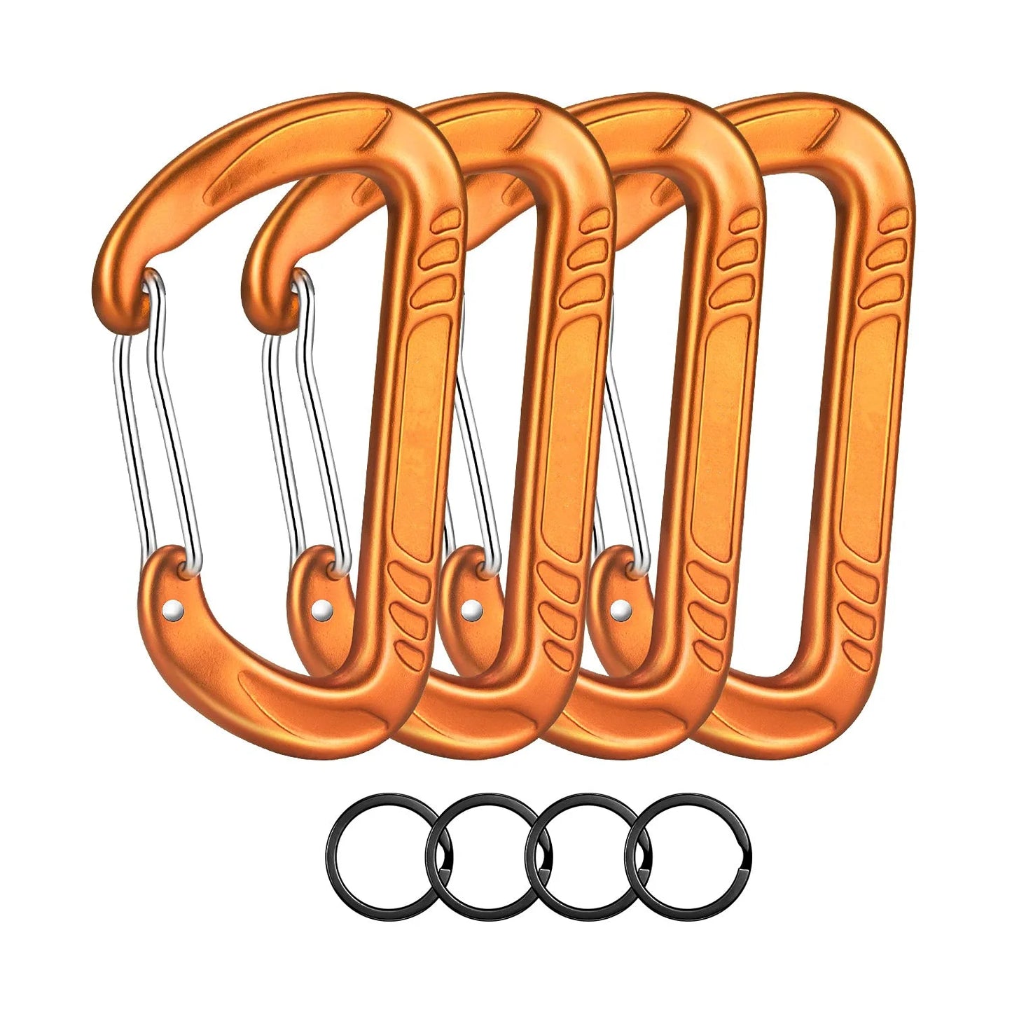 15KN Heavy-Duty Wiregate Carabiner for Camping Hiking Hammocks Backpacking Dog Leash - Durable Multi-Purpose