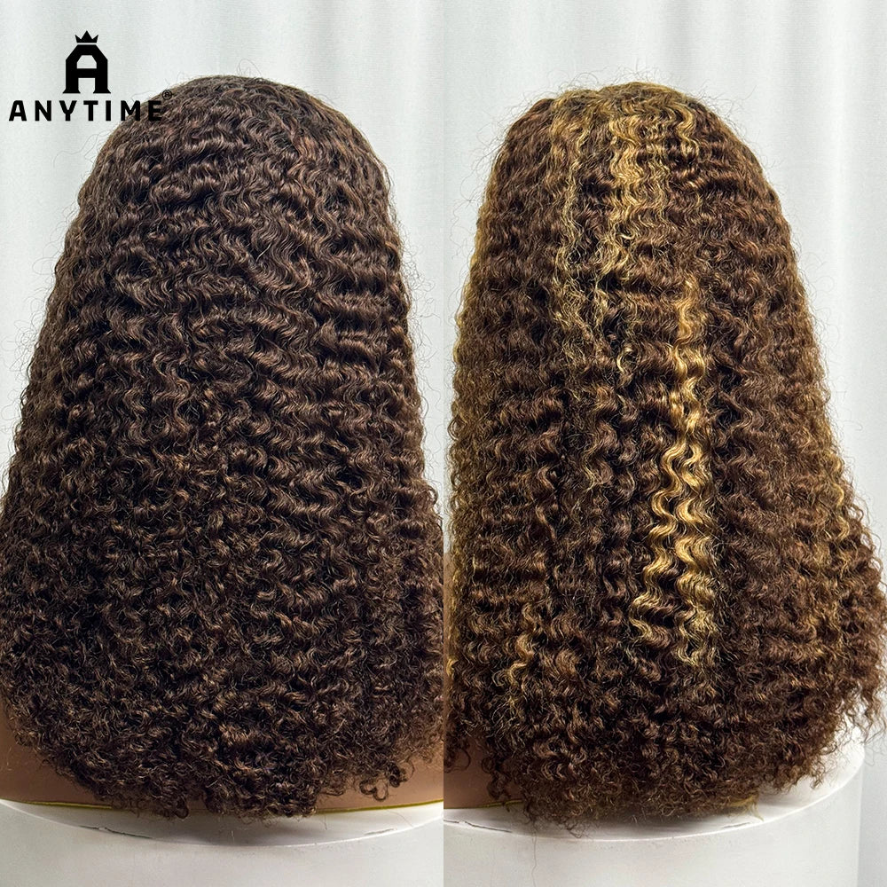 280% High Density Double Drawn Pixie Jerry Curly Water Wave Human Hair Wigs 20inches 13x4 Lace Frontal Human Hair Wig for Women