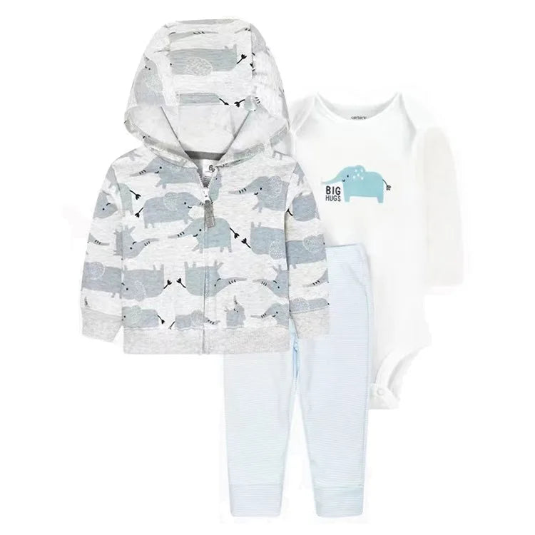 3-piece Suit Summer Baby Clothes Sets Baby Short Sleeve Shorts Cover Clothes Cute Girls Bebe Children Cotton 100% Clothing 6-24M