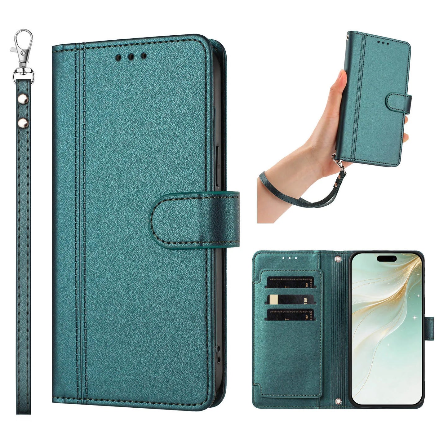 PU Leather Flip Phone Case For Oneplus 8T 9R 10T 11R 12R 13R 15T Holder 9 Card Slots Wallet Cover For Oneplus 13 12 11 10 9 Pro