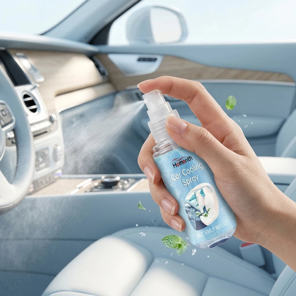 Car Cooling Spray Endothermic Evaporation Reduce Surface Heat Heatstroke Prevention Comfortable Driving Rapid Cooling Agent 50ml