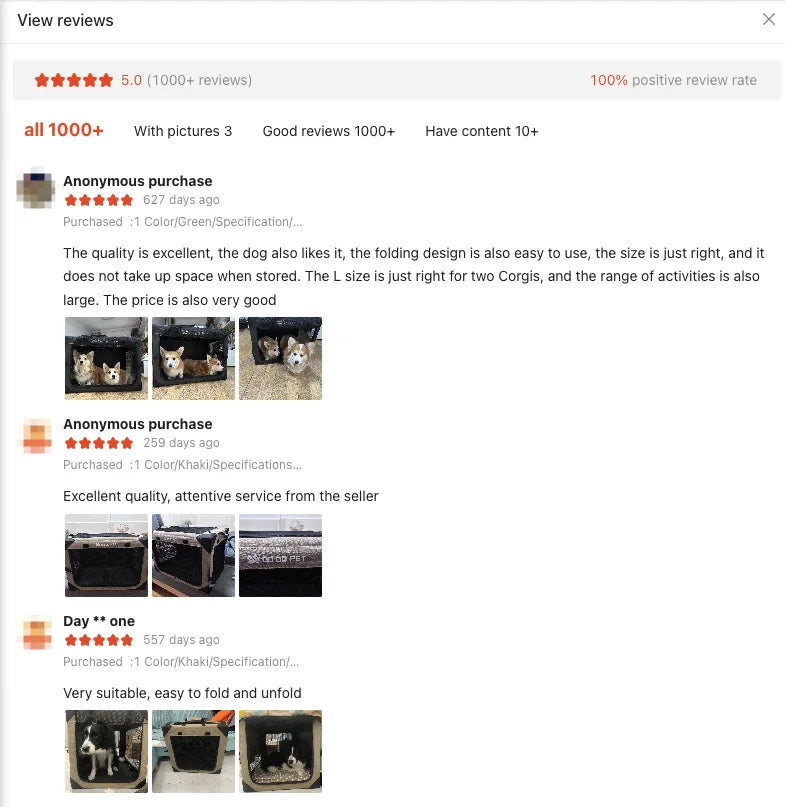 Dog Crate Travel Foldable Pet Crate for Puppy/Small Dog 18 Lbs Soft Cat Carrier Fit for Indoor & Outdoor/Car Back Seat/Trunk