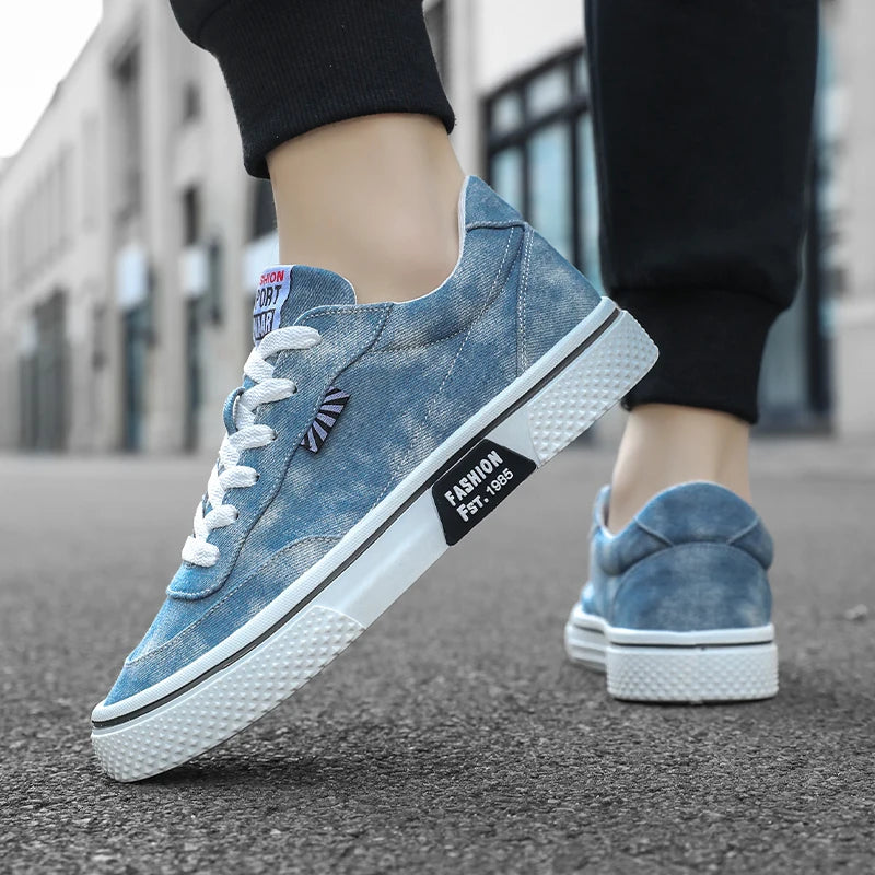 Men's canvas shoes large size fashion casual sports shoes men's platform light breathable men's outdoor running shoes