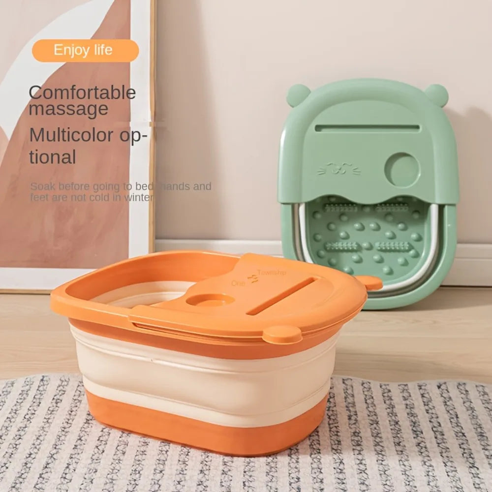 Large Collapsible Foot Soaking Tub Massage Spa Bath Tool for Home Relaxation Comfort