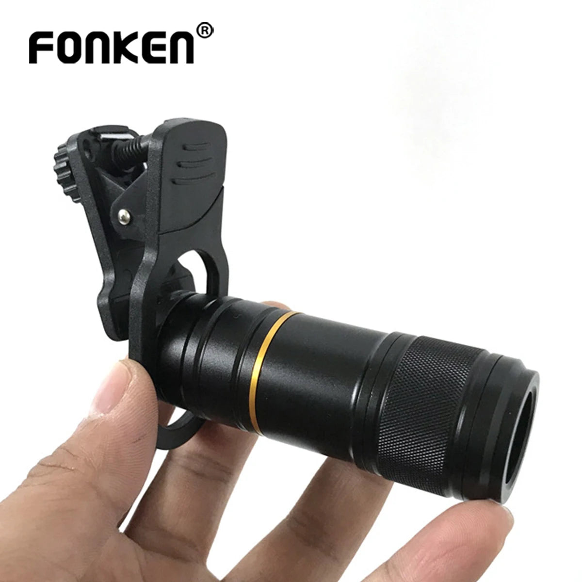 Fonken 17MM Universal Phone Lens Clip Adapter Adjustable Extended Clamp for Telephoto Telescope Wide Angle Macro Lenses