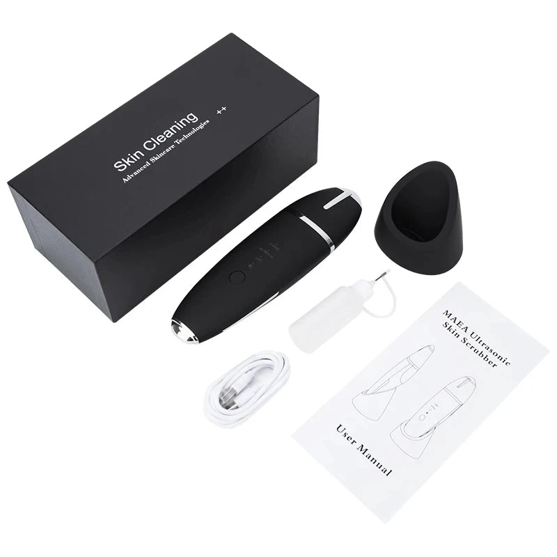 Ultrasonic Scrubber Blackhead Remover Deep Cleansing Scraper Face Exfoliator Acne Cleansing Scraper Face Lift Skincare Tools  Ve