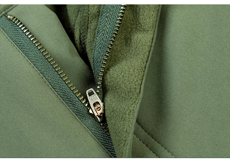 TRVLWEGO Men Winter Waterproof Climbing SkiingTrekking Fleece Fishing Tactical Sharkskin Cargo Pants Camping Hiking Trousers