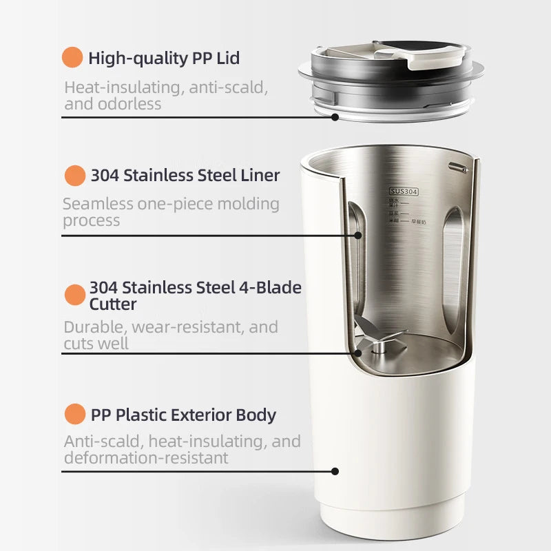 300ml Mini Soy Milk Maker Electric Juicer Blender Breakfast Machine Mixer Wall Breaking Machine Soybean Milk Maker Household