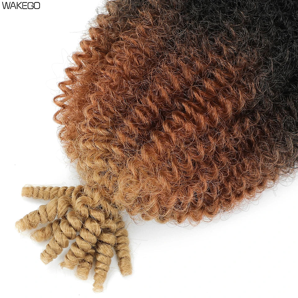 Marley Twist Braiding Hair Ginger Burgundy Ombre Brown Black Springy Afro Twist Hair PreFluffed Spring Twist Kinky Braiding Hair