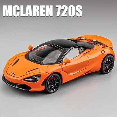 1:24 McLaren 720S Racing Car Model Diecast Metal Sports Car Model Simulation Sound And Light Collection Childrens Toy Gift