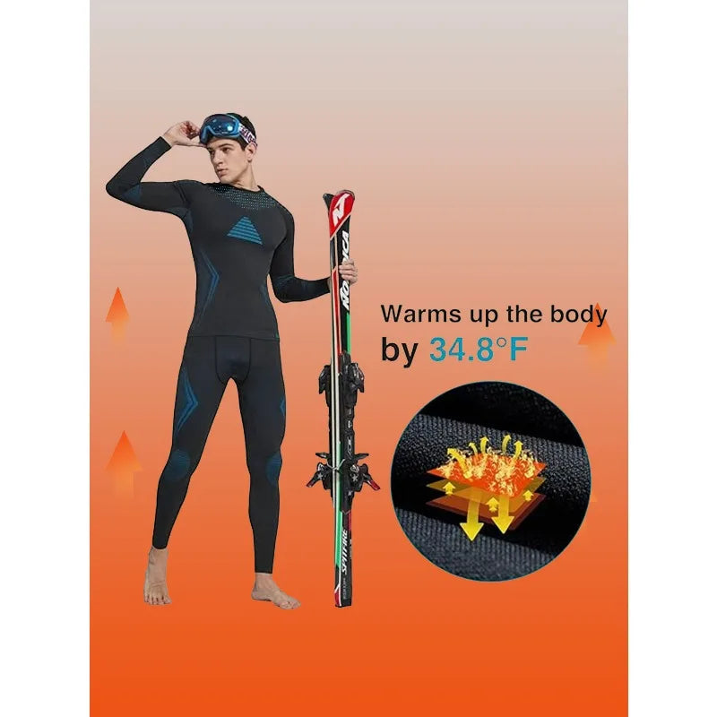 Outdoor Skiing Quick-drying Clothes Running Jumping Skiing Sportswear Moisture-wicking Thermal Underwear Functional Set
