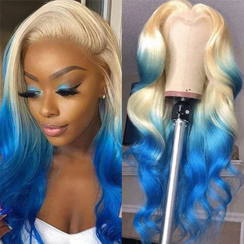 White Wig Body Wavy Lace Front Wig 13x4 HD Heat Fiber Pre Plucked Synthetic And Blend For Women Daily Wear Clearance Cosplay
