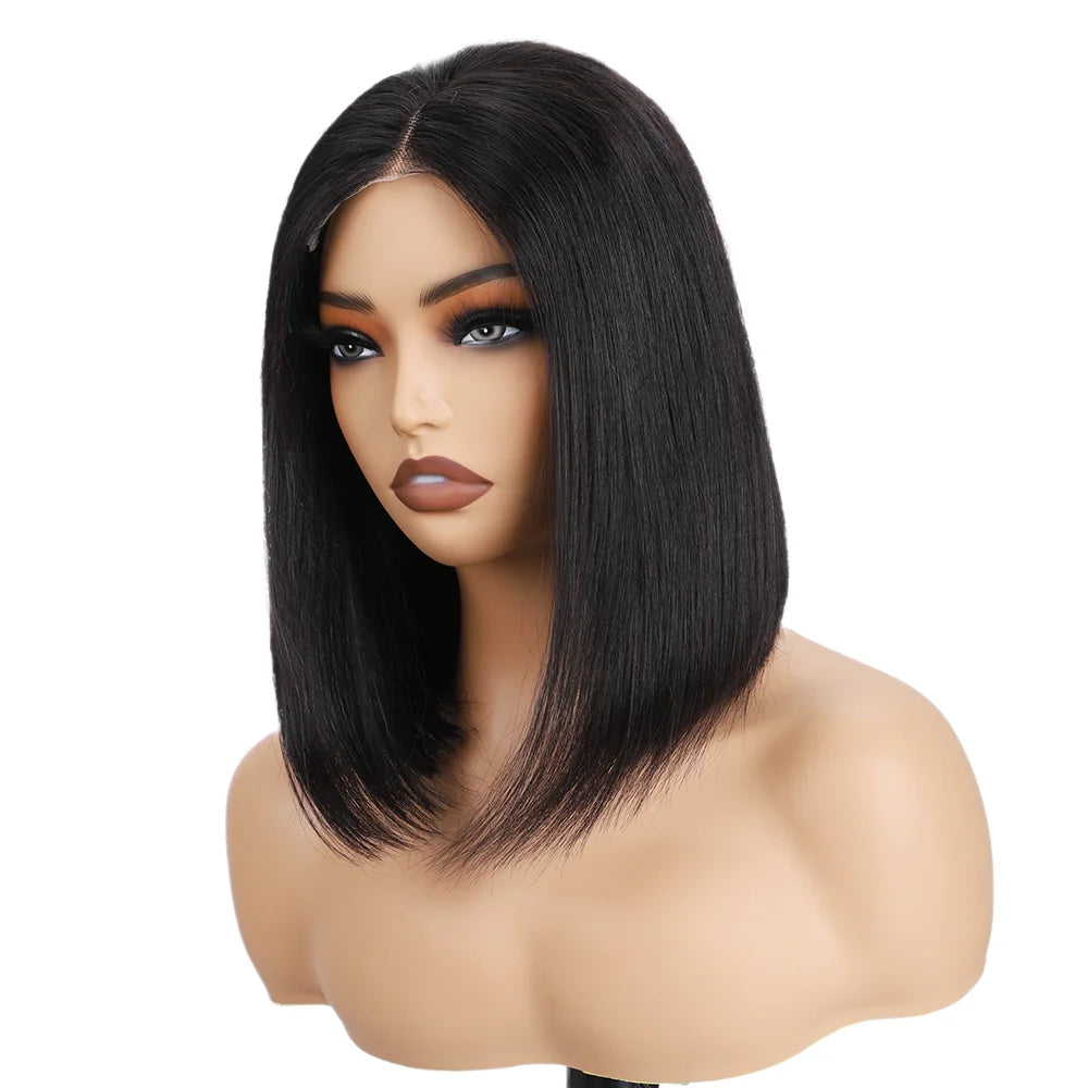 2026 New Wear And Go Glueless Wigs Human Hair Bob Straight Front Wigs Human Hair Upgraded No Glue Front Wigs For Women