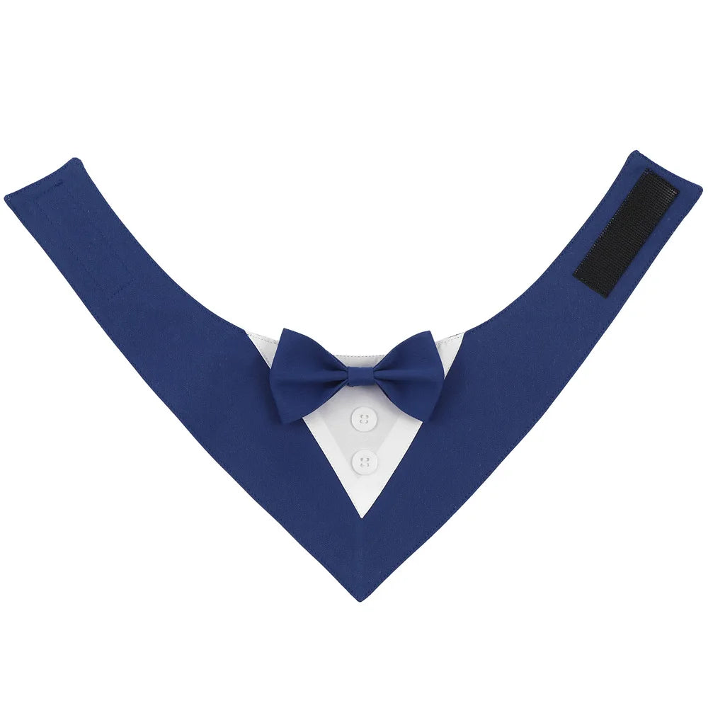 Sucado Handsome Wedding Pet Dog Bandana Elegant Suit Bowtie Luxury Triangular Scarf Collar Engagement Party Gifts Accessories