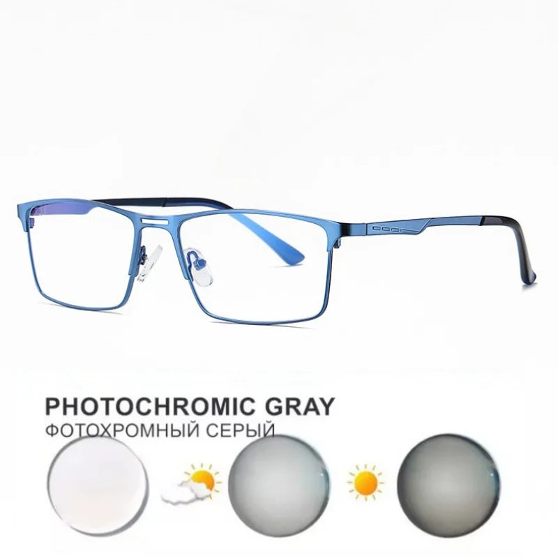 Fashion Metal Myopia Classic Color Changing Glasses Ball Luminosity0 ~ 600Degree